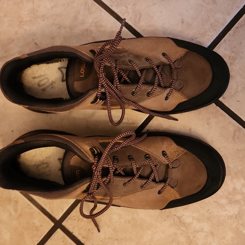 Lowa Brown Sneakers with Durable Rubber Sole and Soft Suede Upper